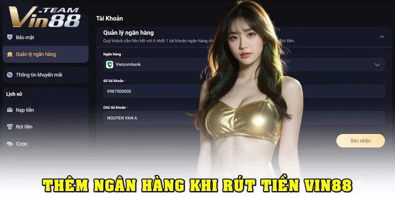 Thêm ngân hàng khi rút tiền Vin88 Thêm ngân hàng khi rút tiền Vin88